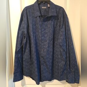 Van Heusen Navy Floral Button Down Shirt